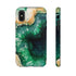 Green Geode in Watercolor - Impact Resistant Phone Case iPhone X Glossy